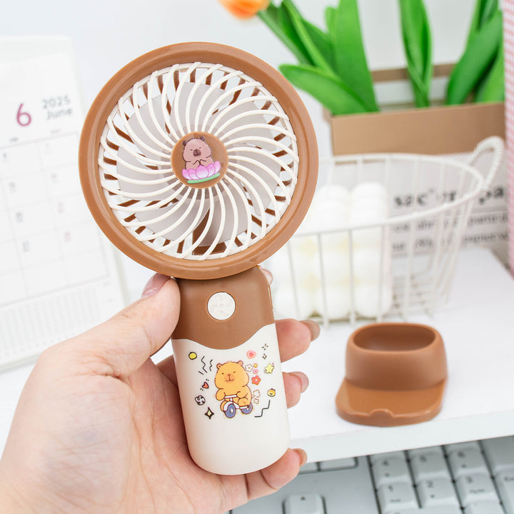 Women's portable hand fan with cute animal design Stornfield