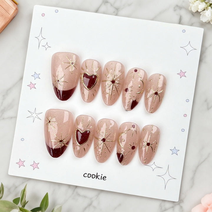 Premium Artistic Nail Design Press-On Kit