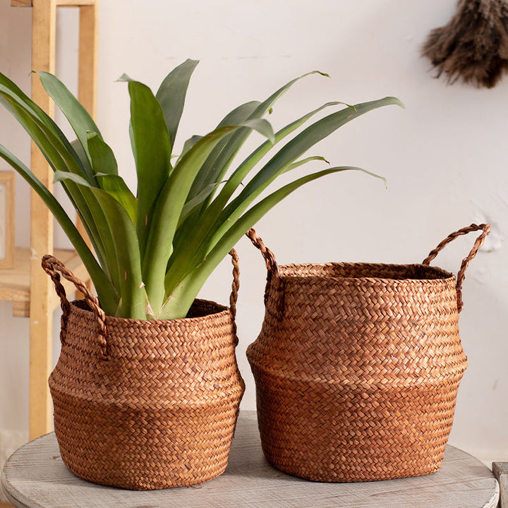 Handwoven Natural Fiber Storage Basket Stornfield