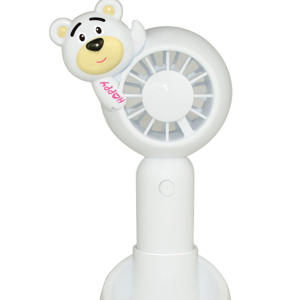 Unisex Portable Handheld Fan with Animal Design and LED Light Function Stornfield