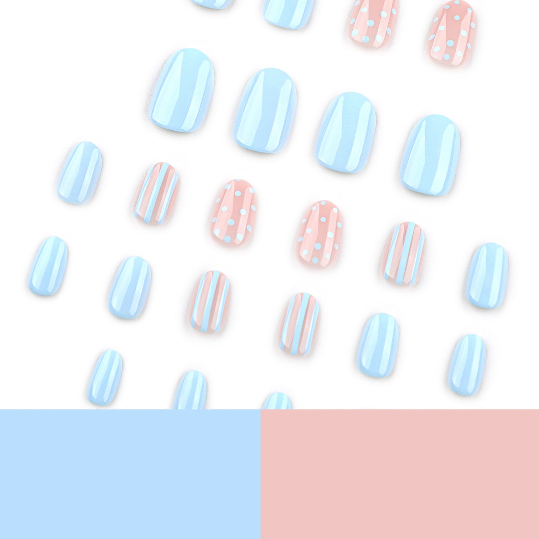 Creative Nail Art with Dots and Stripes Stornfield