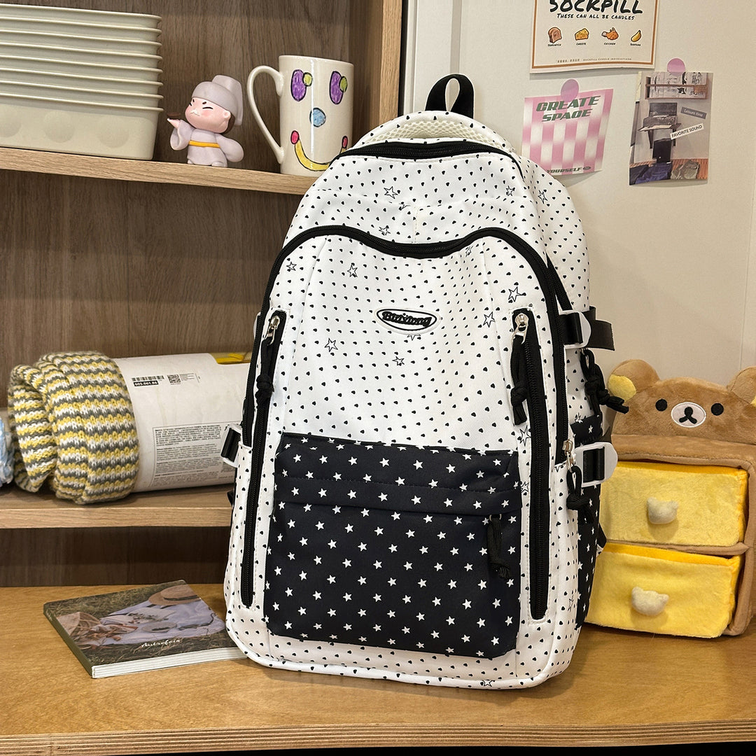 Decorative Star-Patterned Backpack Stornfield