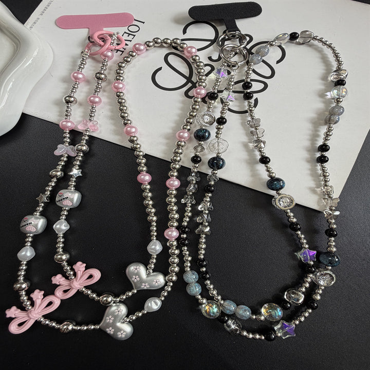 Multi-Strand Beaded Necklace with Charms Stornfield