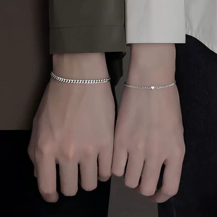Delicate Braided Silver Chain Bracelet Stornfield