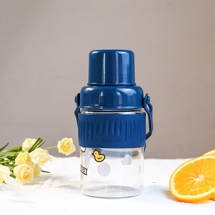 Ladies trendy glass drinking bottle with practical silicone protection Stornfield
