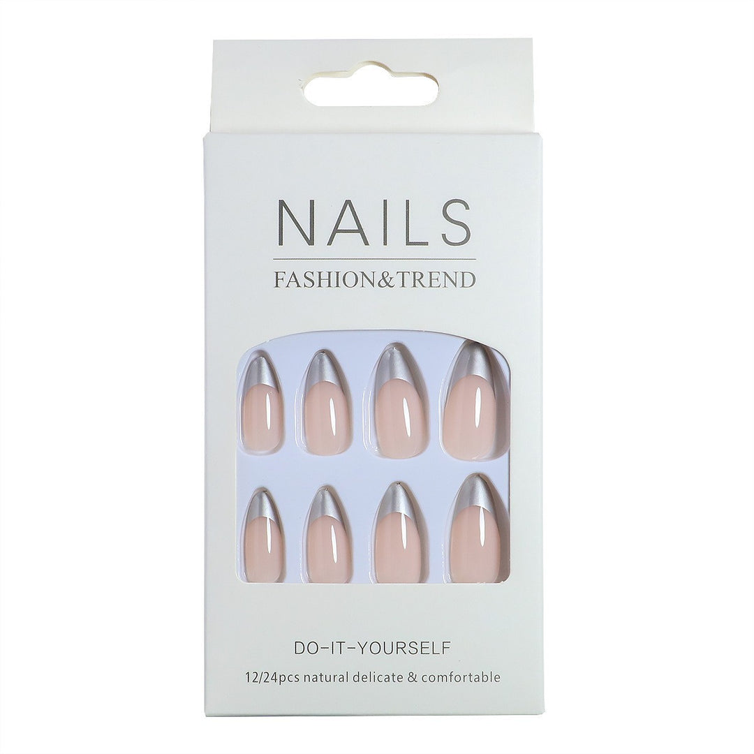 Elegant Stiletto French Tip Press-On Nails Stornfield