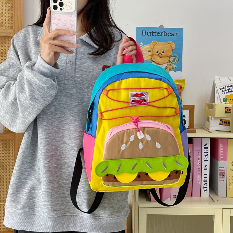 Whimsical Hamburger-Themed Backpack Stornfield