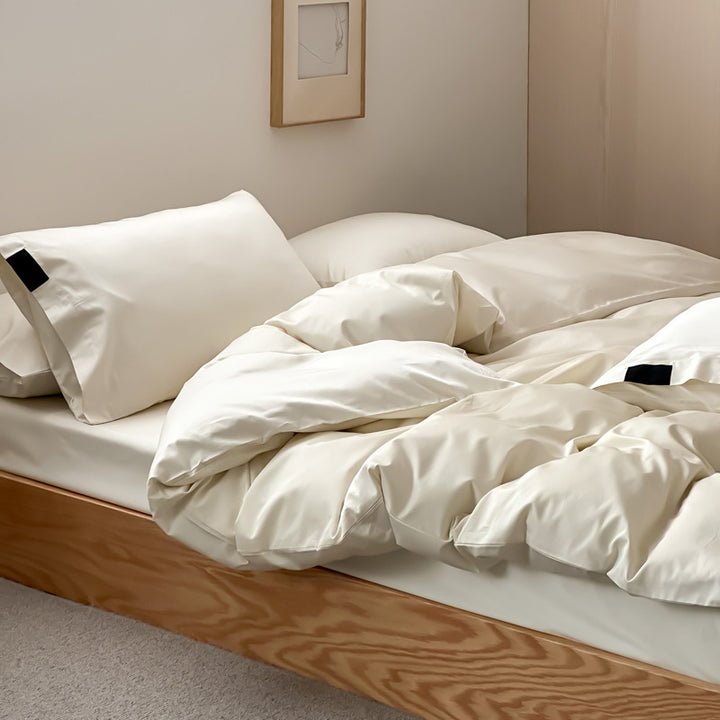 Luxury Cotton Sateen Duvet Cover Set with Envelope Pillowcases