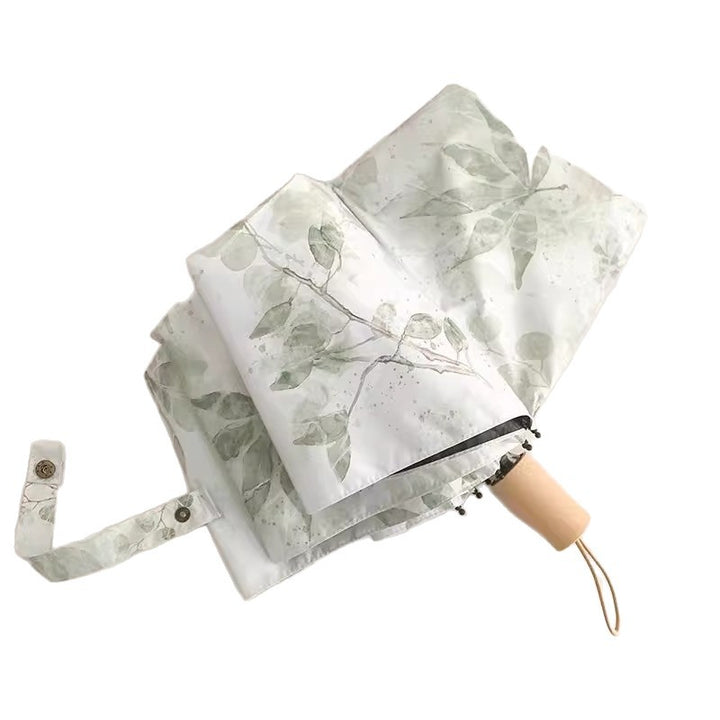Women's folding umbrella with botanical print design Stornfield