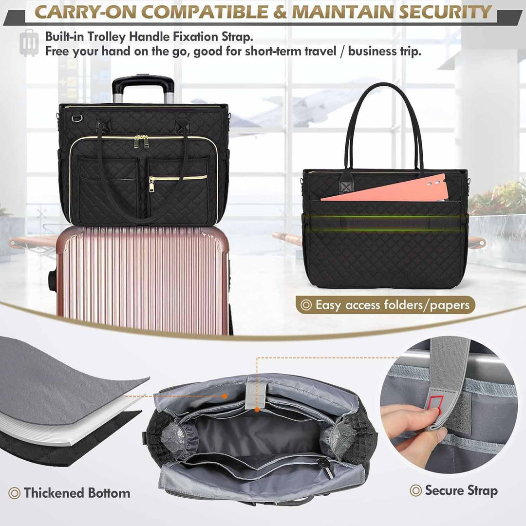 Practical tote bag with intelligent compartment system Stornfield