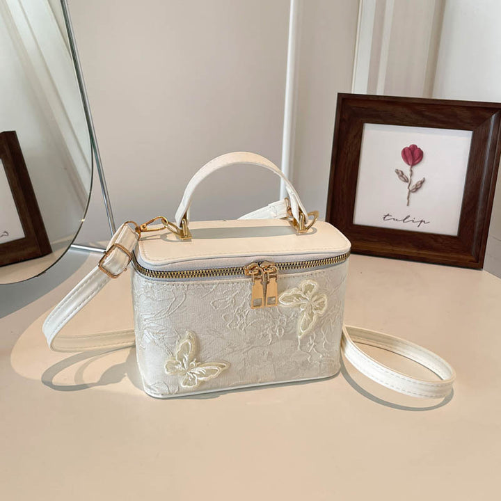Elegant Floral Embroidered Handbag