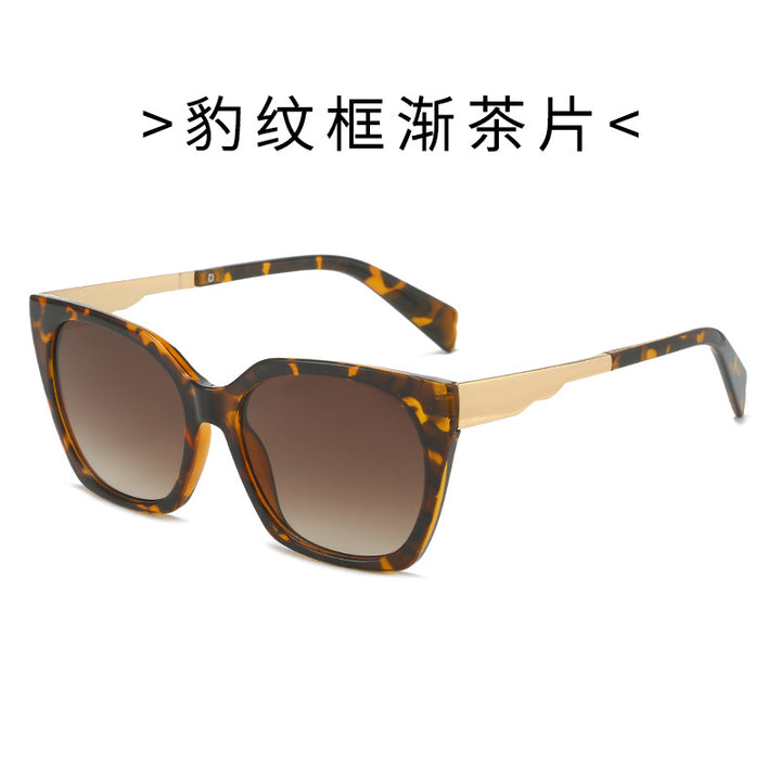 Women's oversized sunglasses with elegant transparent frame and golden accents Stornfield