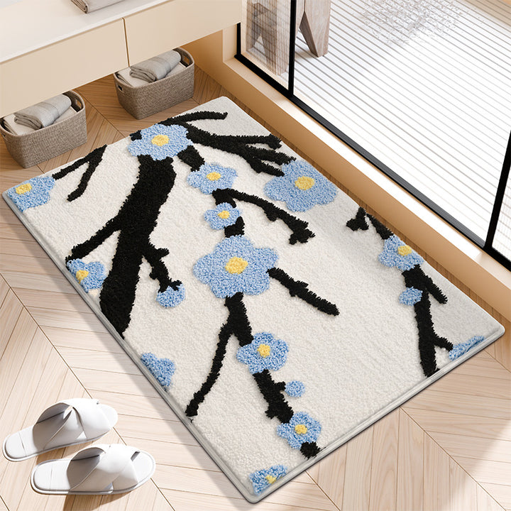 Decorative Floral Bath Rug