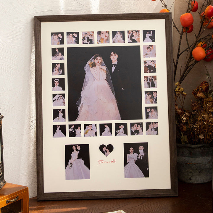 Heart-Shaped Multi-Photo Collage Frame