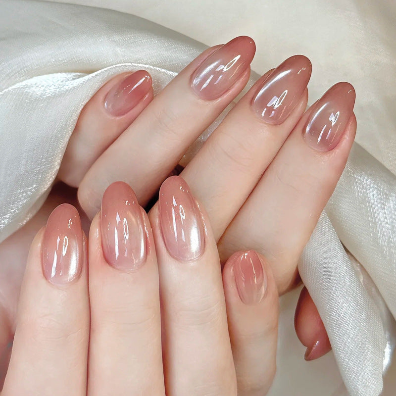 Elegant Glossy Coffin Press-On Nails Stornfield