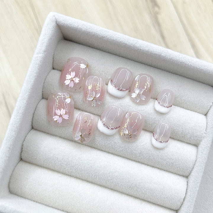 Floral Press-On Nail Set
