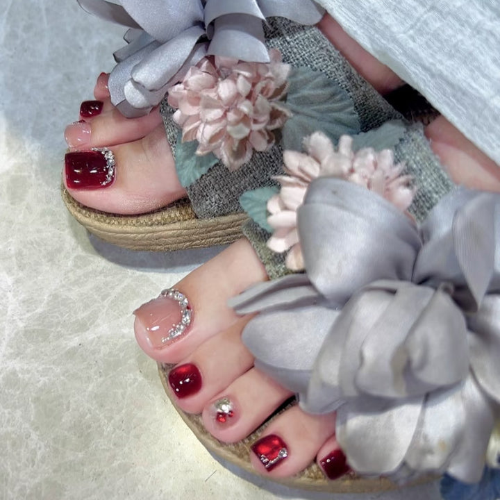 Floral Embellished Slide Sandals Stornfield