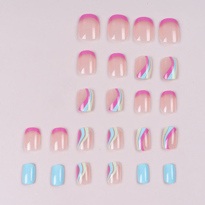 Abstract Patterned Press-On Nails