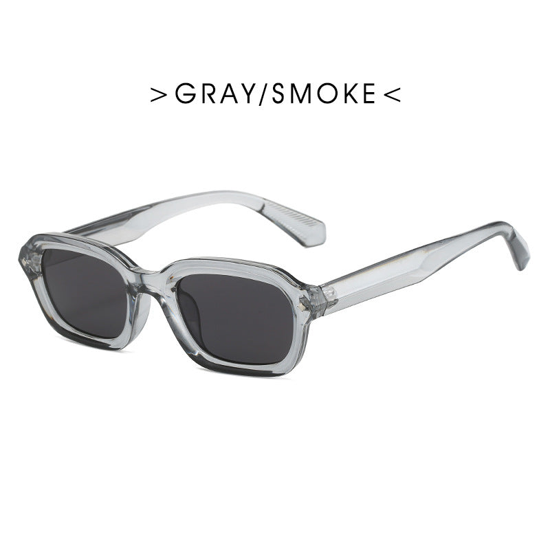 Ladies trendy rectangular sunglasses with completely transparent frame and UV protection Stornfield