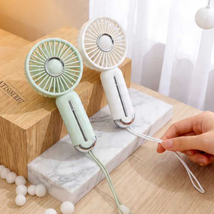 Women Portable Mini Hand Fan with USB Charging Function and Ergonomic Handle Stornfield