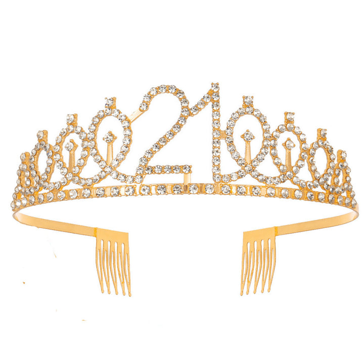Women's Crystal-Embellished Tiara with Elegant Design Stornfield