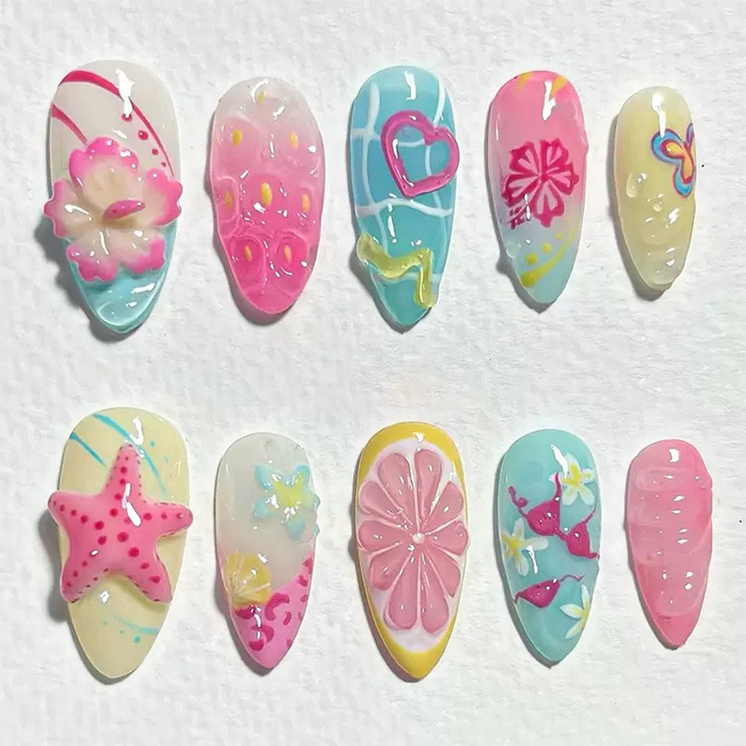 Artistic Themed Press-On Nail Tips Stornfield