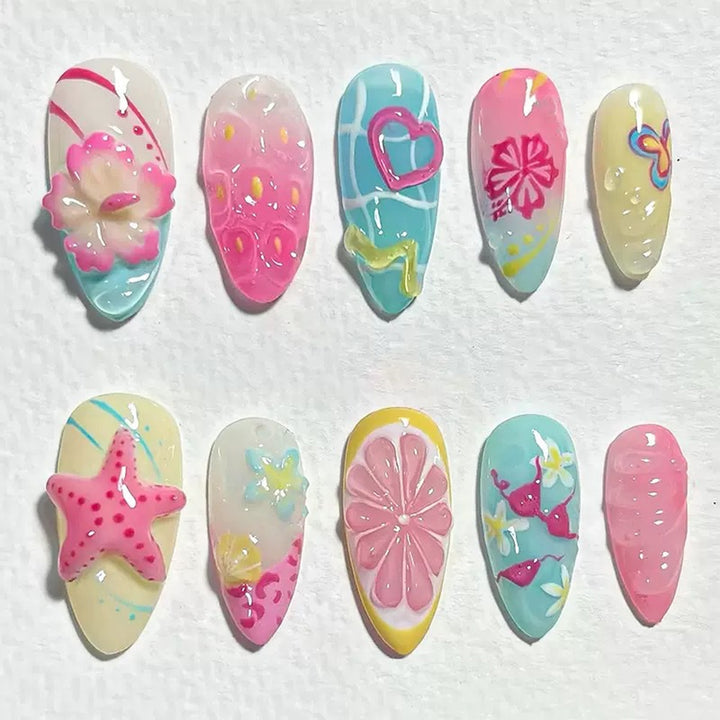 Artistic Themed Press-On Nail Tips Stornfield