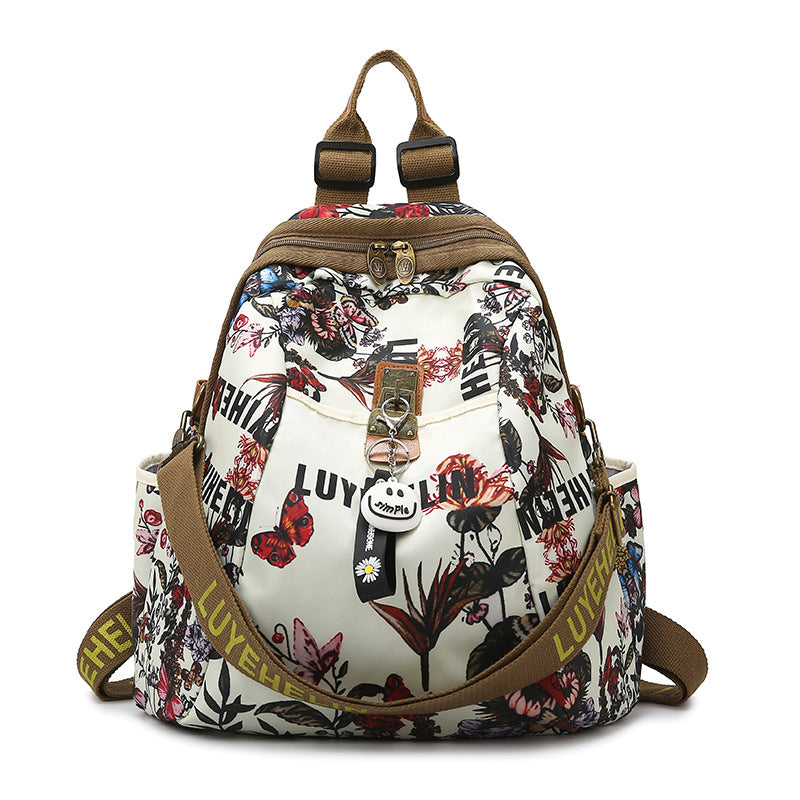Artistic Floral Patterned Backpack Stornfield