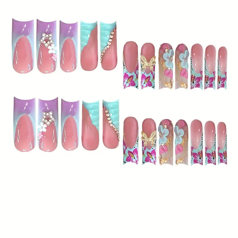 3D Floral Decorative Press-On Nail Art Stornfield