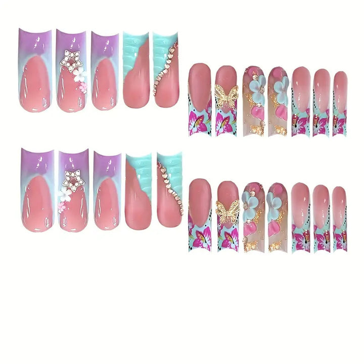 3D Floral Decorative Press-On Nail Art Stornfield