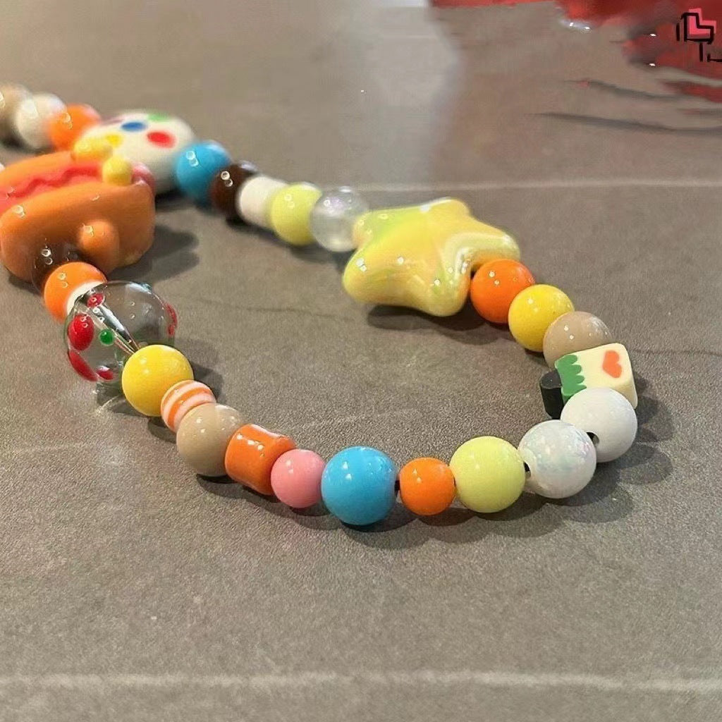 Playful Food-Themed Bead Phone Charm Stornfield