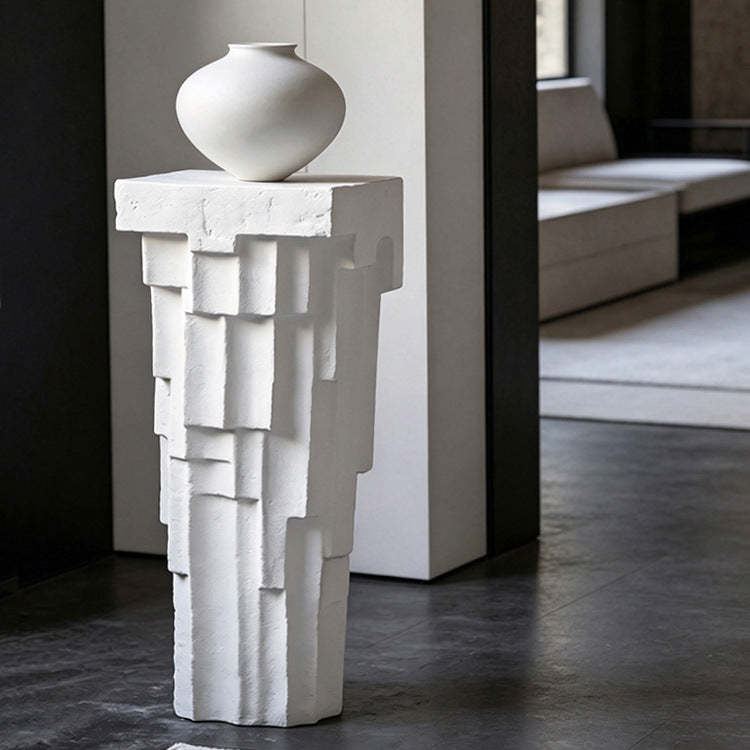 Sculptural Geometric Side Table