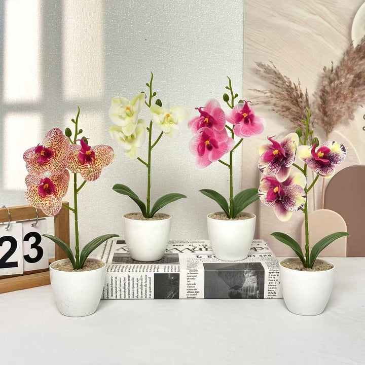 Realistic Artificial Orchid Plant for Home Decor Display