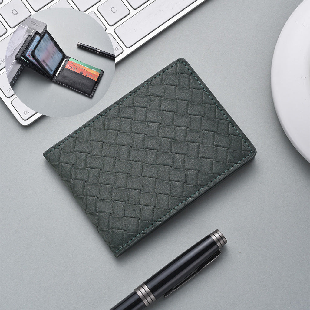 Stylish Woven Leather Cardholder Stornfield