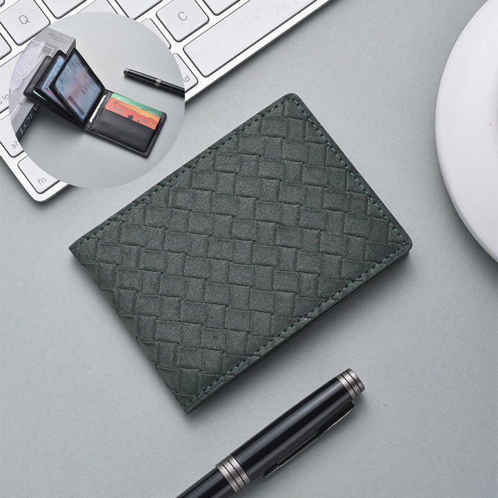 Stylish Woven Leather Cardholder Stornfield