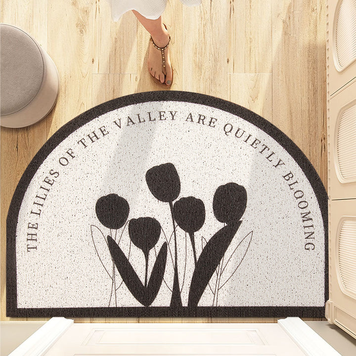 Floral Print Welcome Mat