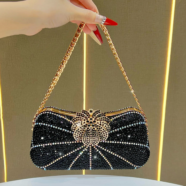 Rhinestone-Studded Evening Purse