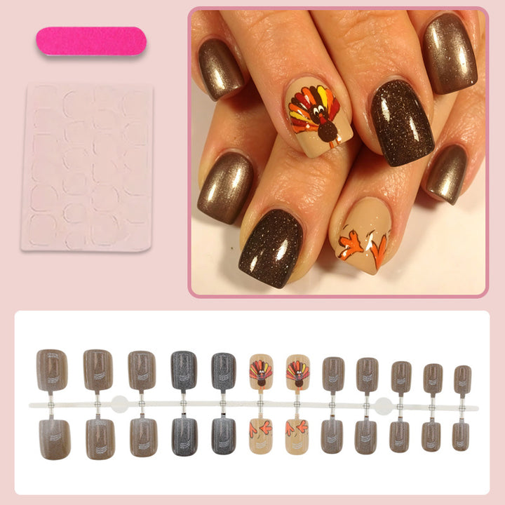Artificial nail set with creative Oktoberfest designs Stornfield