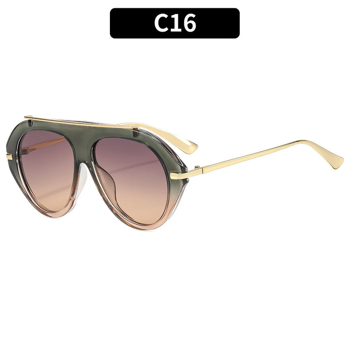 Retro-Inspired Oversized Shield Sunglasses
