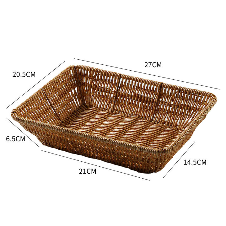 Unisex Round Bowl with Handwoven Rattan Stornfield