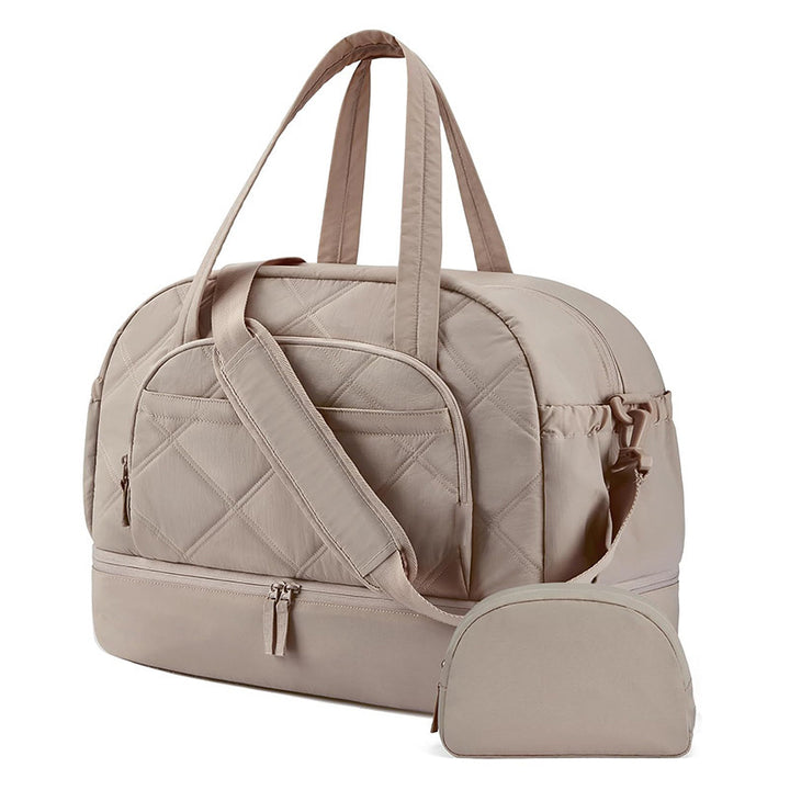 Multifunctional Quilted Travel Bag with Removable Cosmetic Pouch Stornfield