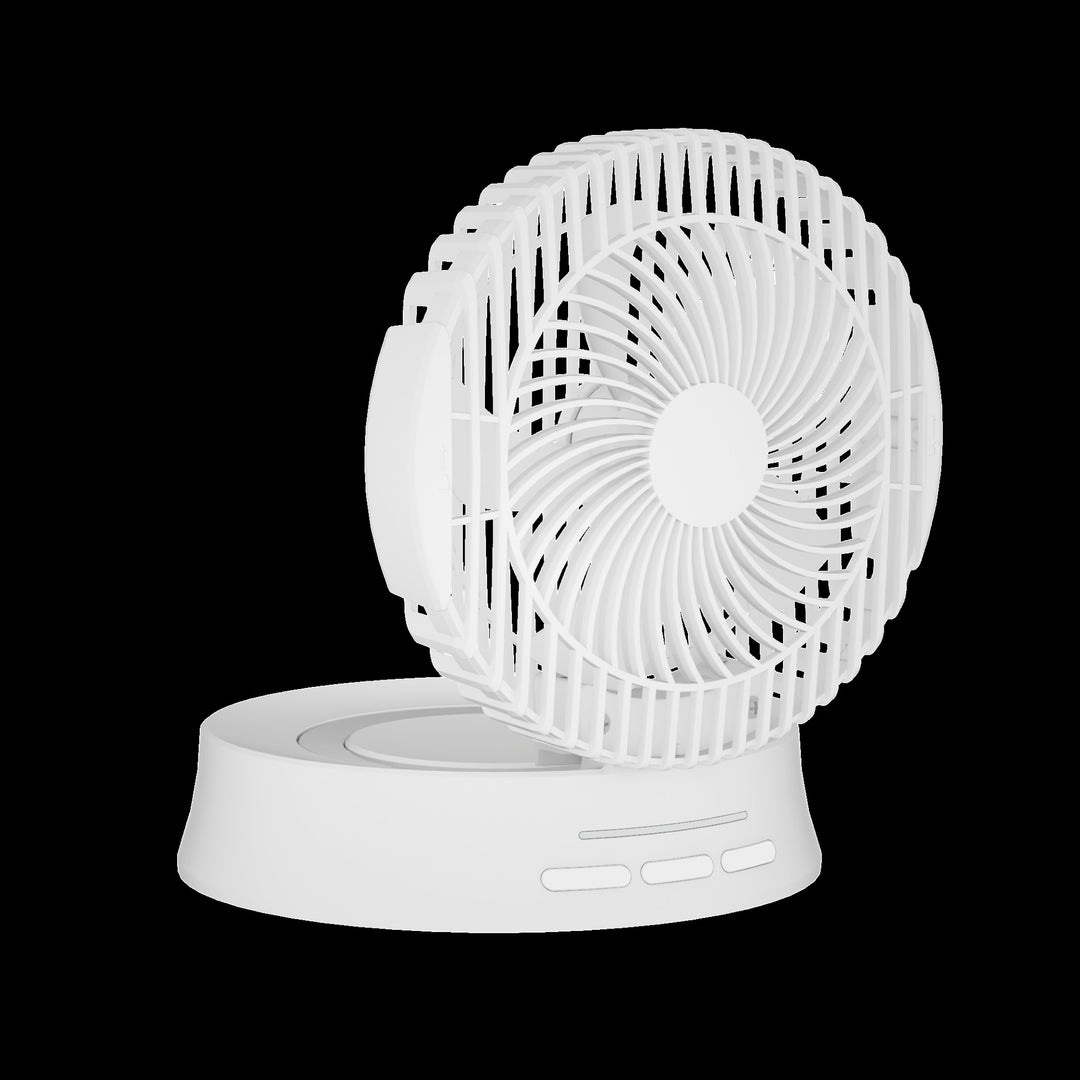 Unisex nan portable oscillating USB desk fan with adjustable tilt three speed silent motor and LED nightlight Stornfield