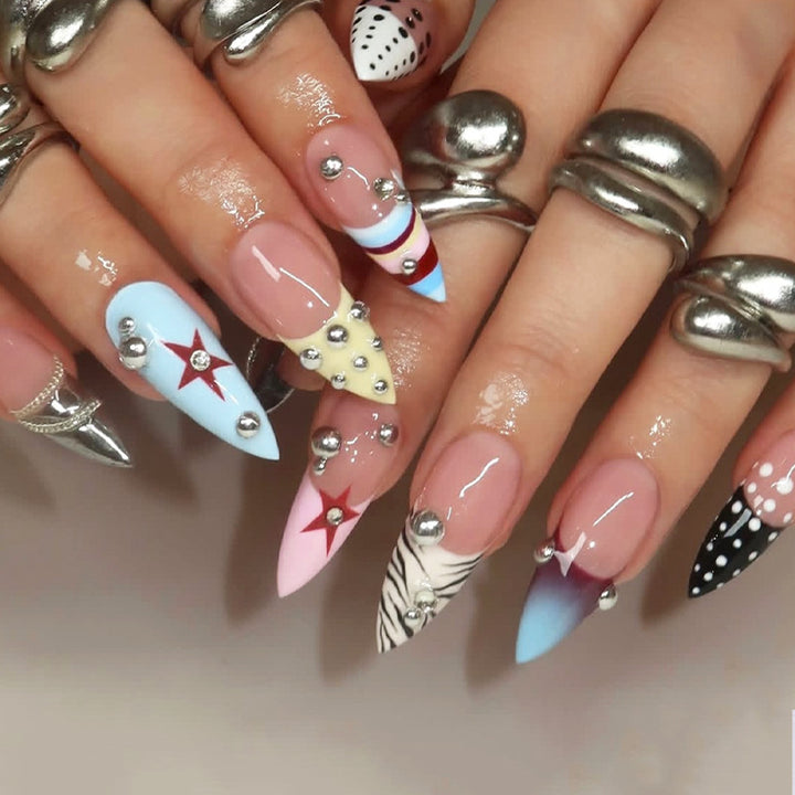 Artistic Themed Press-On Nail Set Stornfield