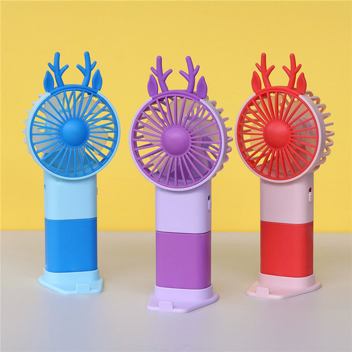 Unisex Portable Hand Fan in Playful Cat Design Stornfield