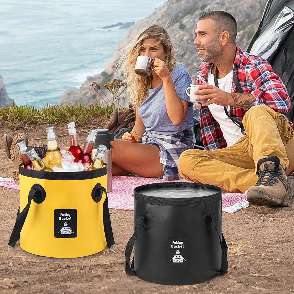 Ladies collapsible water container with sturdy carrying handle Stornfield