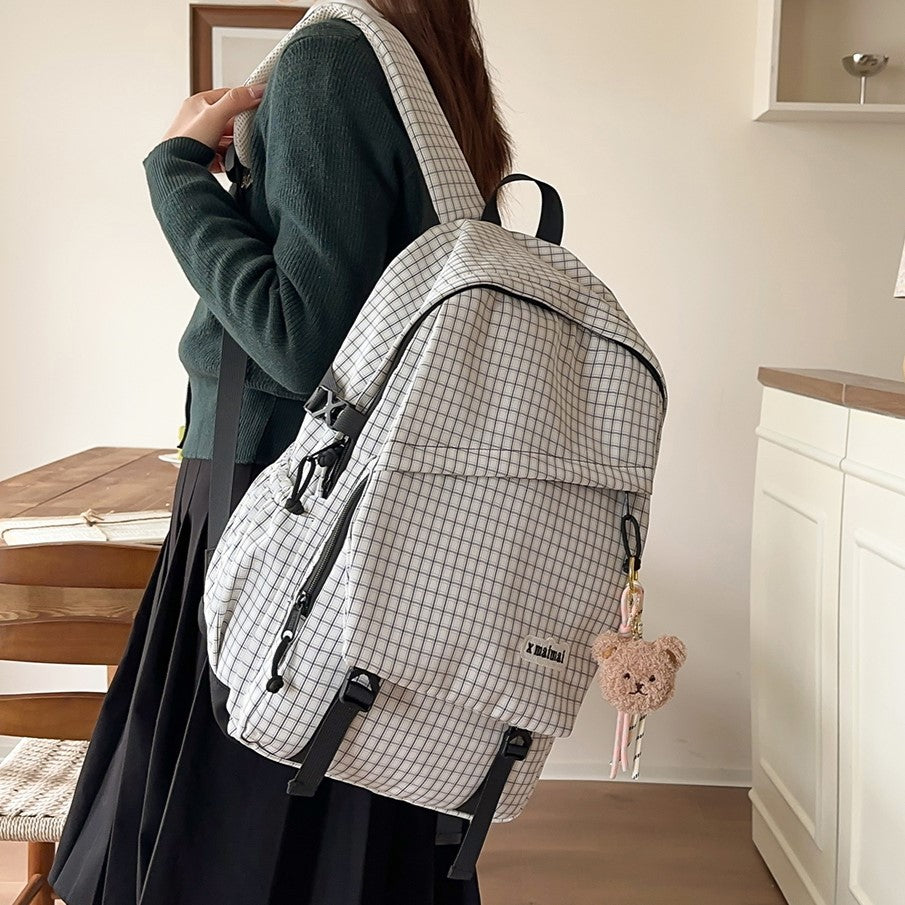 Stylish Grid Pattern Backpack Stornfield