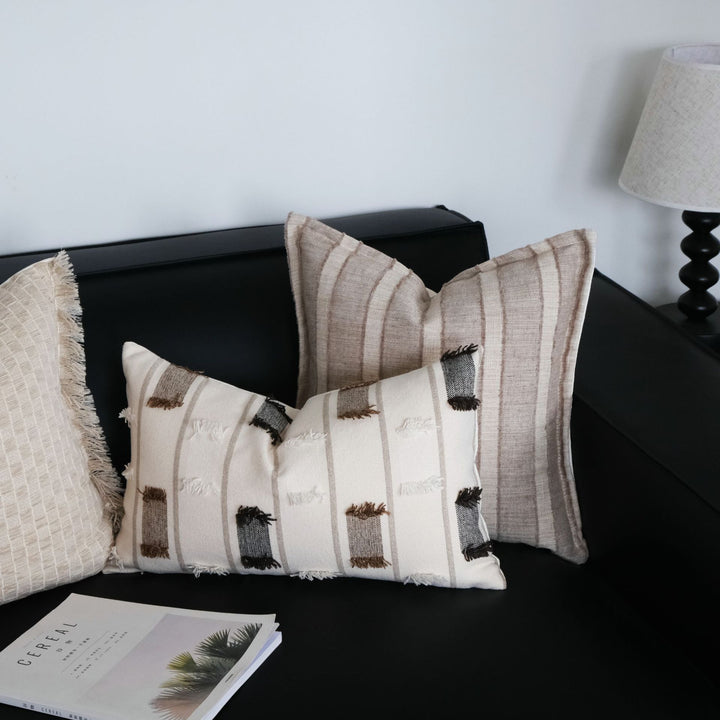 Textured Woven Accent Cushion for Home Display