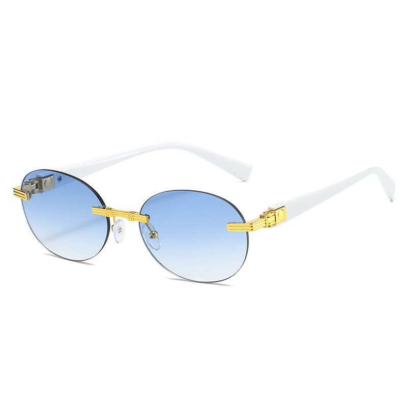 Women's fashionable sunglasses with transparent frame and flexible nose pad Stornfield