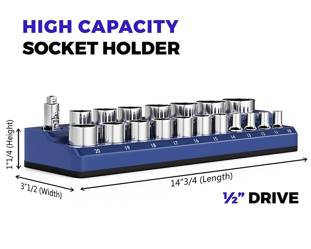 Heavy-Duty Magnetic Socket Organizer Stornfield