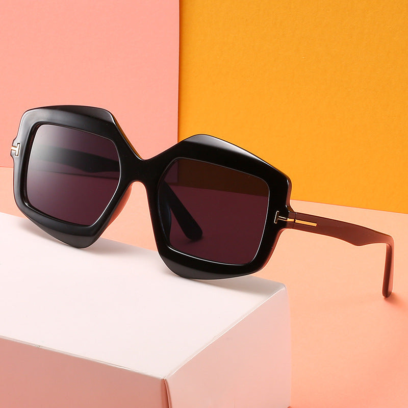 Bold Patterned Hexagonal Sunglasses Stornfield